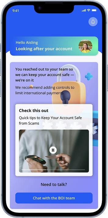 Banking app mockup 1