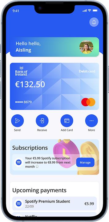 Banking app mockup 3