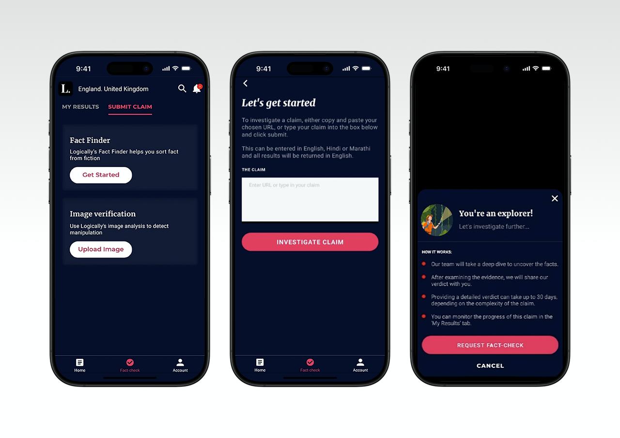 Rediseño de la app Logically